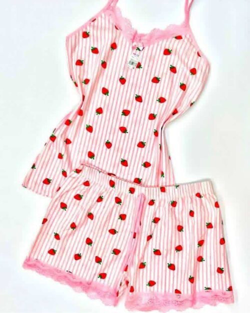 Ensemble Pyjama Fraise & Rayures – Image 4