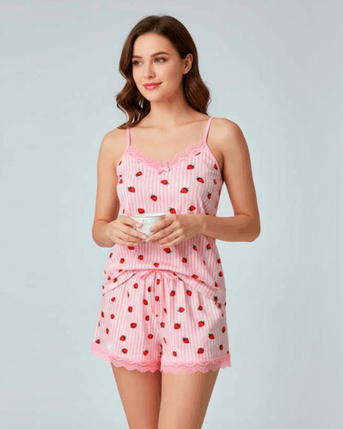Ensemble Pyjama Fraise & Rayures