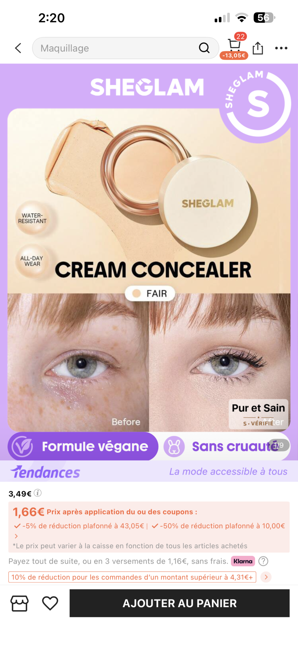 Commande Shein - 58fa39